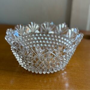 Imperial Glass Ohio‎ Early American Serving Bowl Hobnail Fan Clear
Round